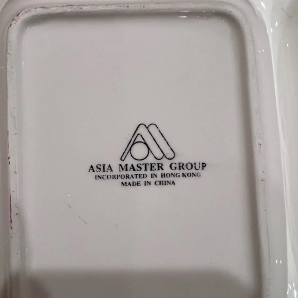 Asia Master Group blue‎ glass snowman serving tray